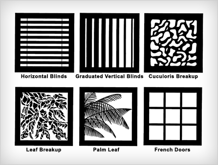 Window Pattern Light and Bars 107 x 107 cm 